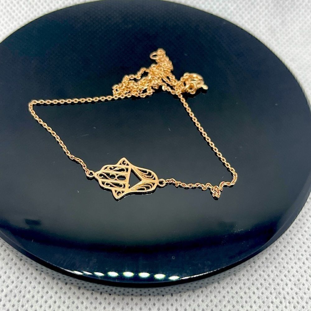 Necklace 925 sterling and rose gold tone